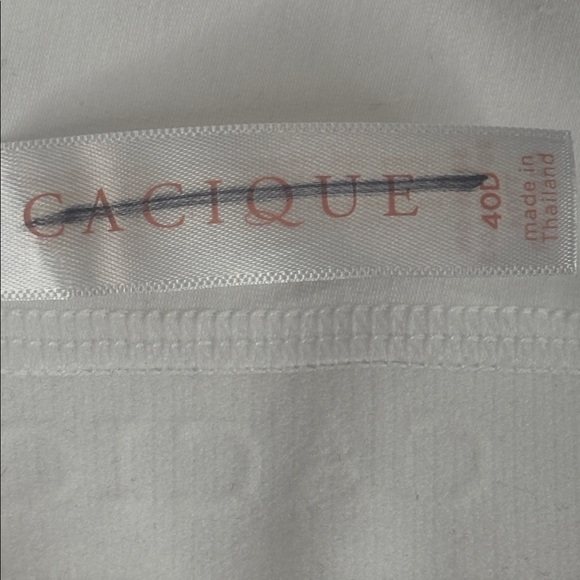 NWT Cacique Lane Bryant Womens Bra White Unlined Full Coverage NO WIRE 40D - Picture 8 of 13